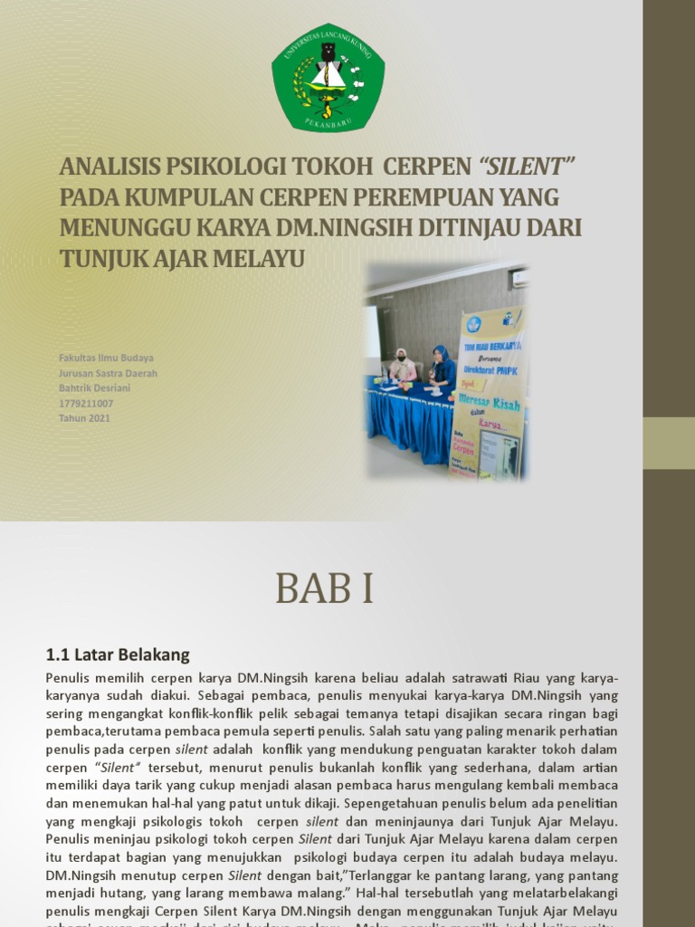 Psikologi Pengarang Pada Cerpen | PDF