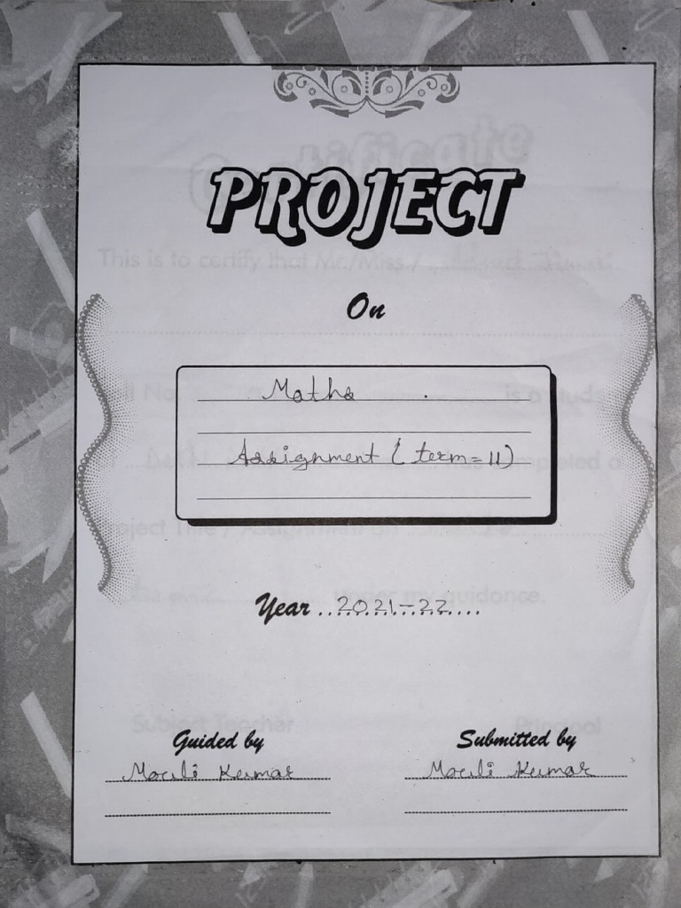 Student Project Certification Document | PDF