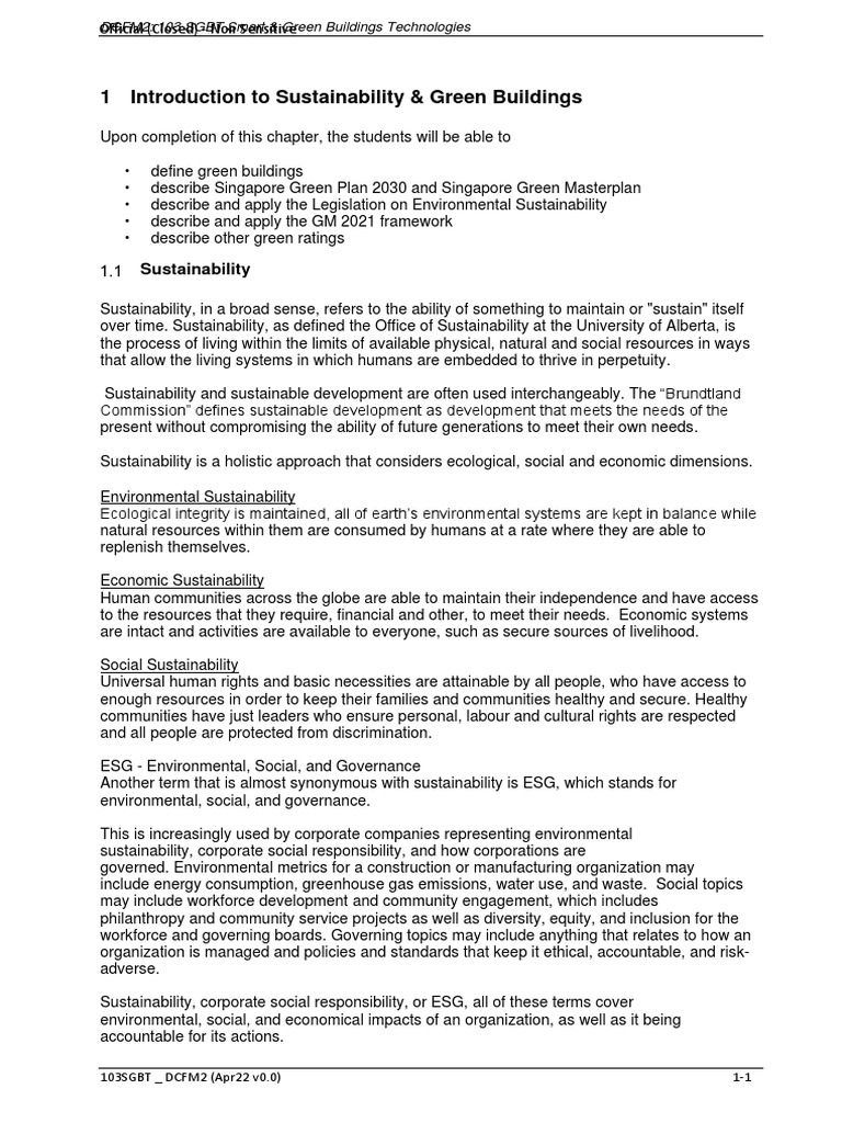 Introduction To Sustainability & Green Buildings | PDF | Green Building ...