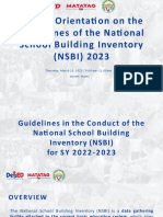 PRESENTATION Orientation On The Guidelines in The Conduct of NSBI SY 2022 2023