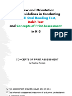 Guidelines in Conducting Phil IRI Dolch Concept of Print Assessment
