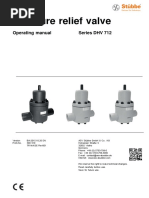 Stubbe DHV-712 Pressure Relief Valve Operating and Maintenace Instructions Manual