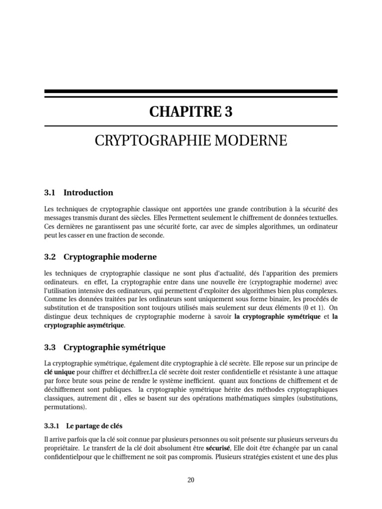 Chapitre 3 - Cryptographie Moderne | Télécharger gratuitement PDF ...