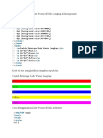 Cara Menggunakan Kode Warna HTML Lengkap Di Background