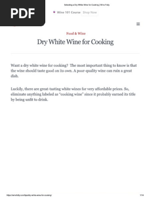 white wine for cooking