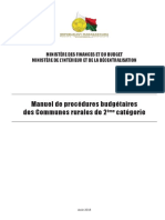 Manuel de Procedures Budgetaires Des Communes Rurales de 2eme Categorie