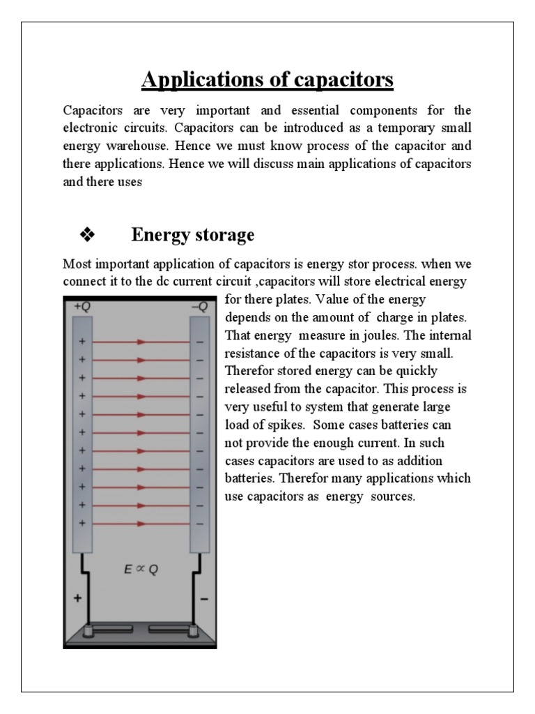 Applications of Capacitors Electrical PDF Capacitor Rectifier
