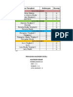 PENULISAN KALENDER EXCELL DAN PANGKAT PNS