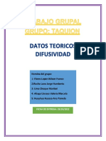 Grupo Taquion-Trabajo de Datos Teoricos