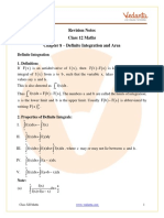 Class 12 Revision Notes Application of Integrals