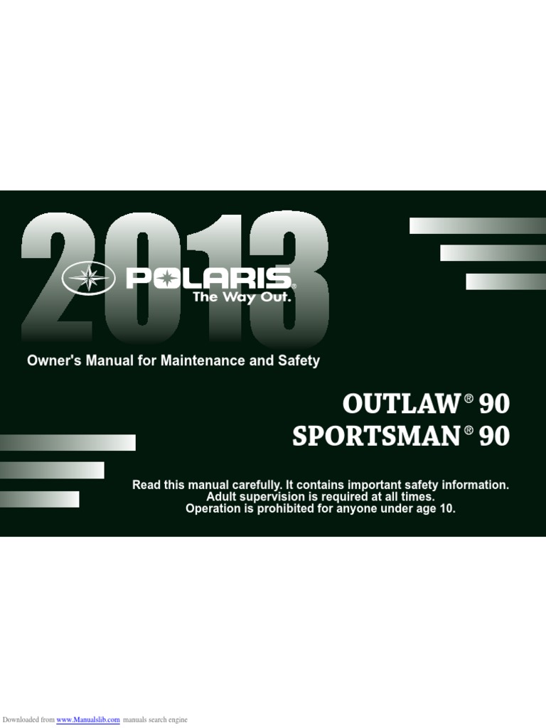 2012 POLARIS OUTLAW 90 SERVICE MANUAL PDF visual data 2