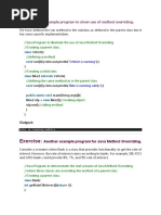 Method Overriding in Java Notes