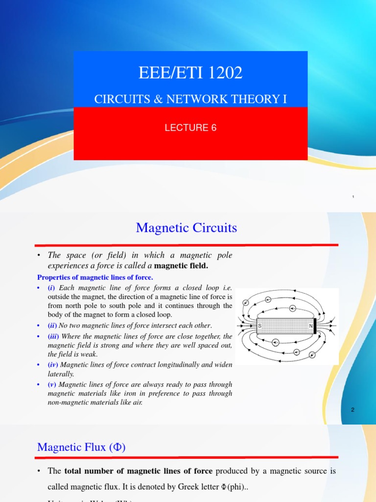 Lecture Circuits PDF Induction Inductor