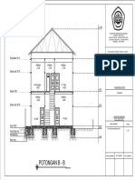 Potongan B - B: Tugas Besar Rumah Tinggal 2 Lantai 10 X 15 M