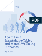 Sapien Labs Age of First Smartphone and Mental Wellbeing Outcomes