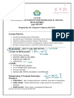 Outline Notes of CS 37-38 - Neurological Trauma