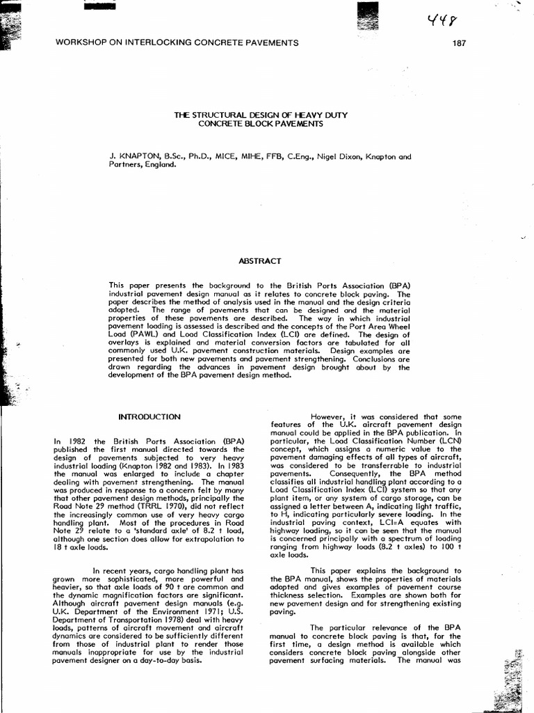 Heavy Duty Concrete Pavement Design | PDF | Road Surface | Young's Modulus