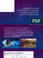 Diferencia Entre Calentamiento Global, Cambio Climático y