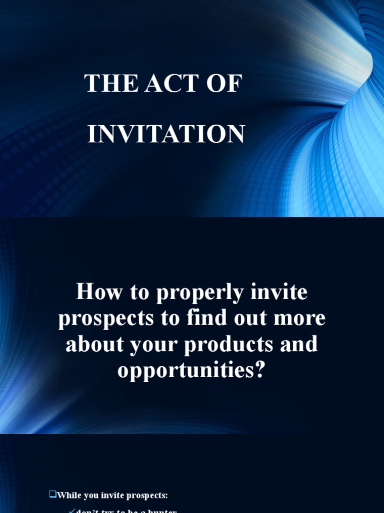 The Act of Invitation PDF Psychology Cognitive Science