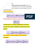 Rules For Differentiation