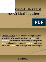 Physical Therapist As Critical Inquirer
