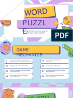 Blue Purple Retro Illustration Word Puzzle Game Presentation