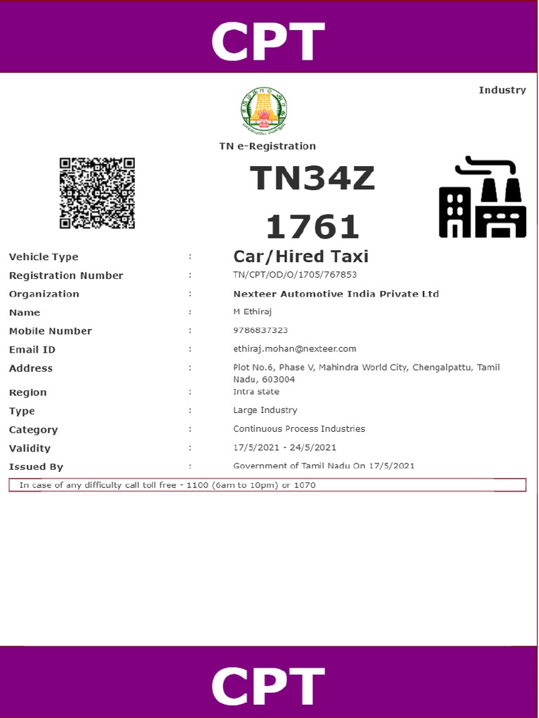 TN - CPT - OD - O - 1705 - 767853 Epass | PDF