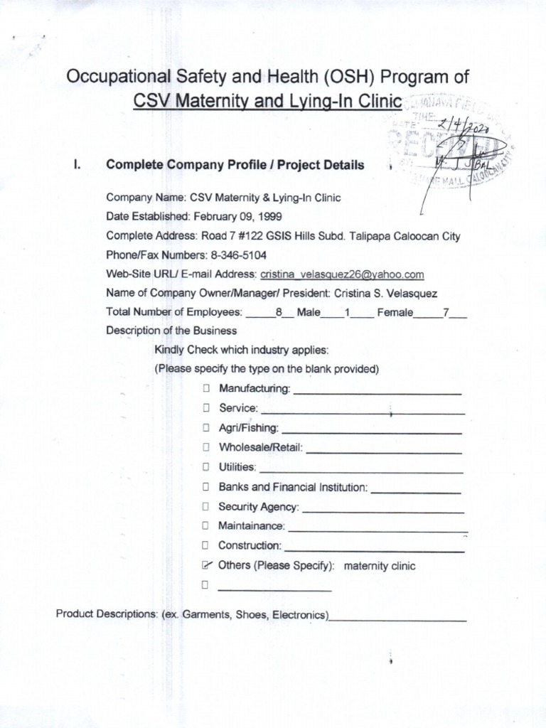 Occupational Safety and Health PDF