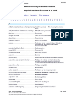 English French Glossary in Health Economics