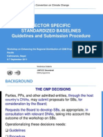 Introduction of Guidelines For The Establishment of Sector Specific Standardized Baselines
