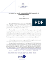 Las Nuevas Normas de Competencia Judicial en Materia de Propiedad Industrial FM