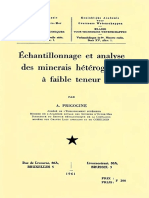Tec - Sc. (NS) - T.XV, 1 - PRIGOGINE, A. - Echantillonnage Et Analyse Des Minerais Hétéro