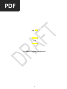 Joint Development Agreement - Draft