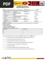 Third Quarter Summative Test Grade 10 Modules 1 7