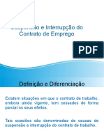 Suspensão e Interrupção Do Contrato de Emprego - 2023-1