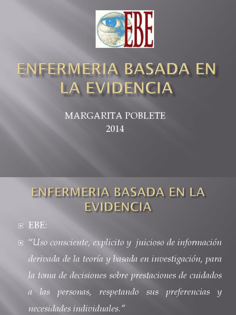 Enfermería Basada en la Evidencia | PDF | Enfermería | Conocimiento