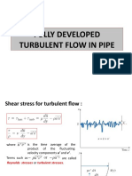 Fully Developed Turbulent Flow in Pipe