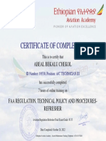 ABEALB FAARR - Certificate For FAA Regulation Refresher