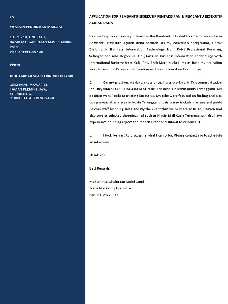 Executive Assistant Job Application | PDF