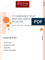 It Companies That Provide Service To Telecom: Click To Edit Master Subtitle Style
