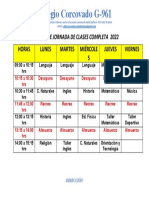 Horario de Clases Reducidas Completa 22