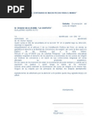 Modelo de Solicitud de Exoneracion Del Curso de Religion 