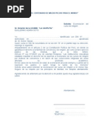 Modelo De Carta Para Exoneracion De Impuestos Municipales  Soalan be