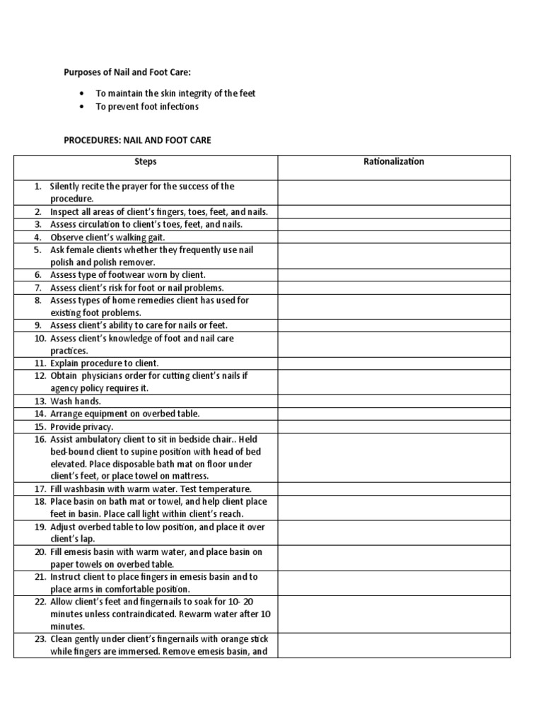 Nail and Foot Care PDF Nail (Anatomy) Foot