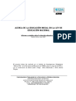 CTERA Acerca de La Educación Inicial en La Ley de Educación Nacional