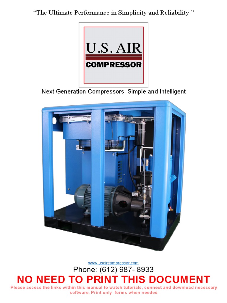 US Air Compressor User Manual | PDF | Voltage | Power Inverter