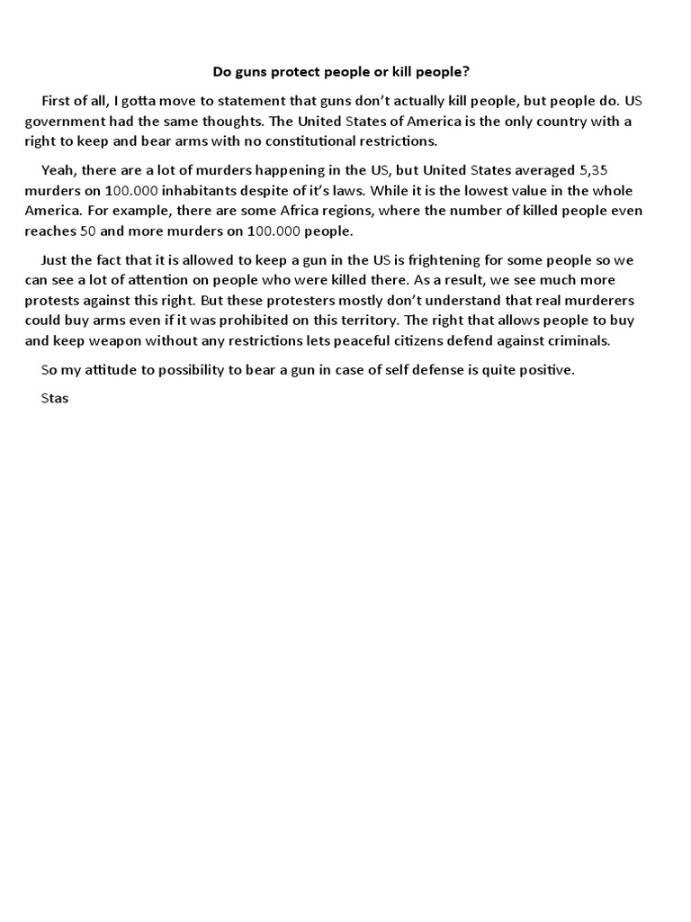 Do Guns Protect People or Kill People PDF