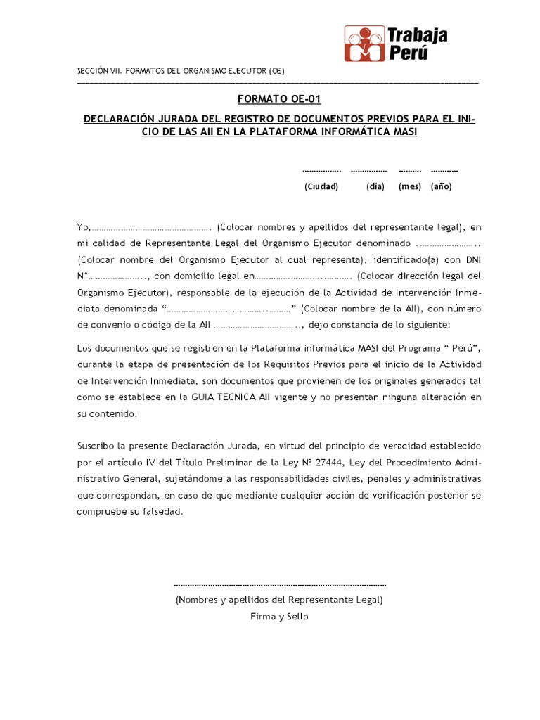 Formatos OE 01 OE 02 OE 12 PDF Formatos OE 01 OE 02 OE 12 PDF