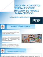 Introducción, Conceptos Generales Sobre Elaboracion de Formas Farmacéuticas