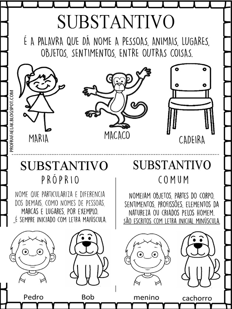 Atividade Substantivo Proprio Comum para Imprimir | PDF